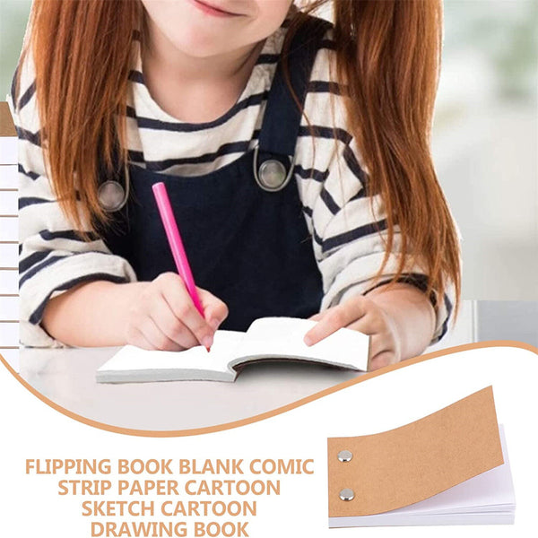 4Set Blank Flip Book Kit With 120 Sheets Animation Paper Flipbook Binding Screws