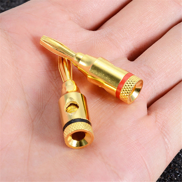 20/40PCS 4mm Banana Plug Gold Plated Musical Audio Speaker Cable Wire Connector - Lets Party