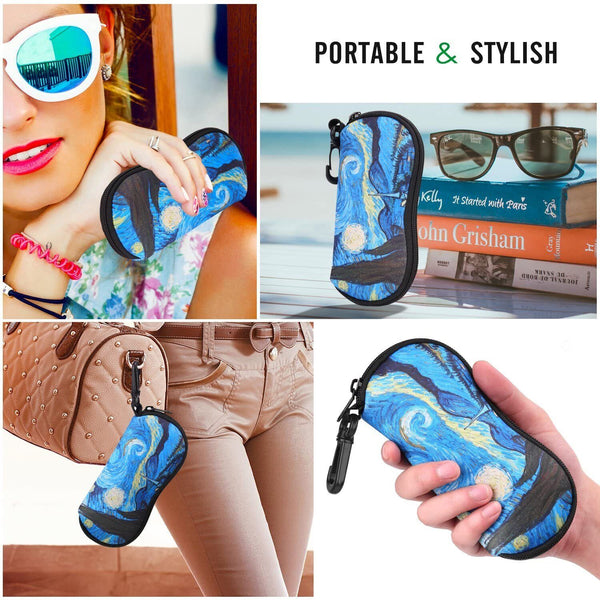 1X Light Sunglasses Soft Case Zipper Eyeglass With Belt Clip Travel Case Bag New