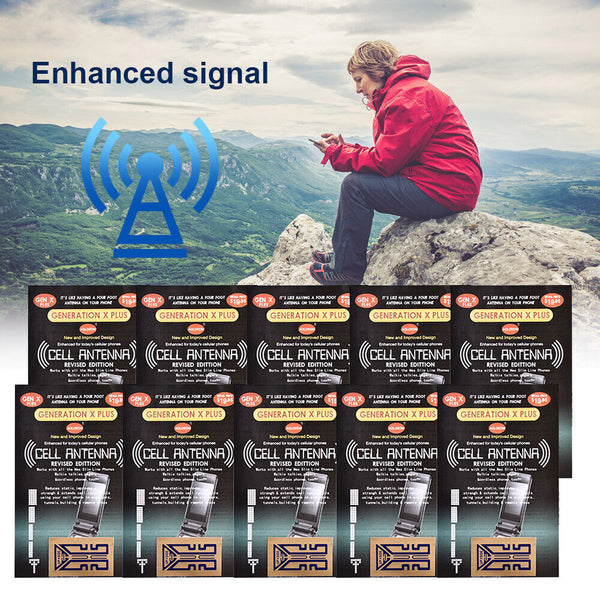10PCS Outdoor Mobile Phone Signal Enhancements Antenna Improve Stickers Camping