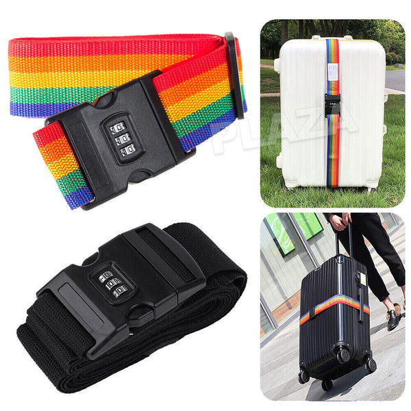 Suitcase Secure Lock Safe Nylon Packing Belt Luggage Strap Code Password Travel - Lets Party