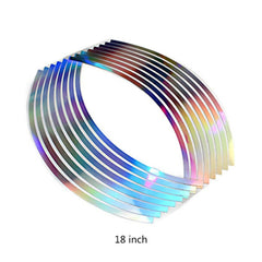 Motorcycle Car Rim Stripe Wheel Decal Tape Stickers Strips Reflective Car Bike