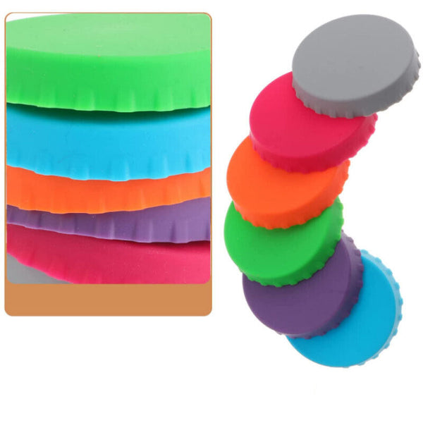 6PCS Silicone Soda Can Saver Lid Soda Can Covers for Beer Can Drink Covers AU