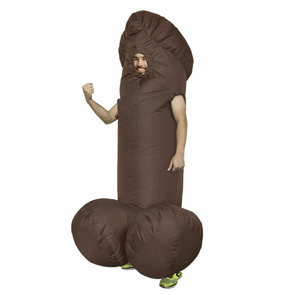 Adult Inflatable Penis Costume Willy Hen Fancy Dress Stag Night Outfit Decor Fun - Lets Party