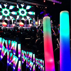 LED Foam Sticks RGB Thunder Wand Glow Sticks Flashing Light Rave Party
