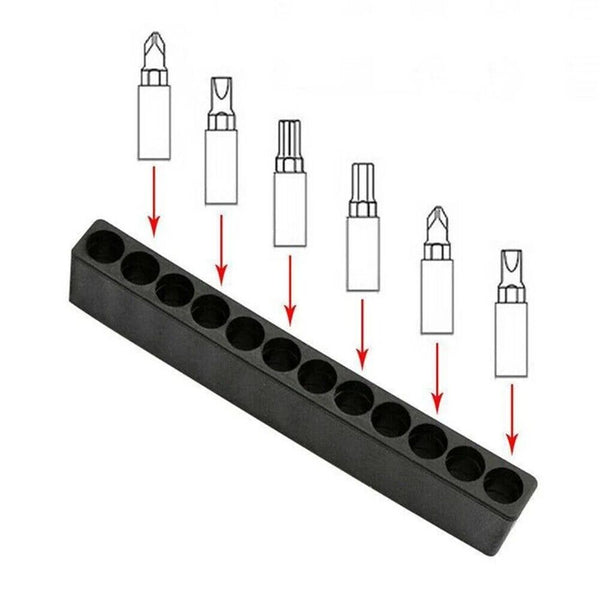 10/20PCS 12 Holes Hex Shank Storage Screwdriver Head-Bit Holder Holding Tool