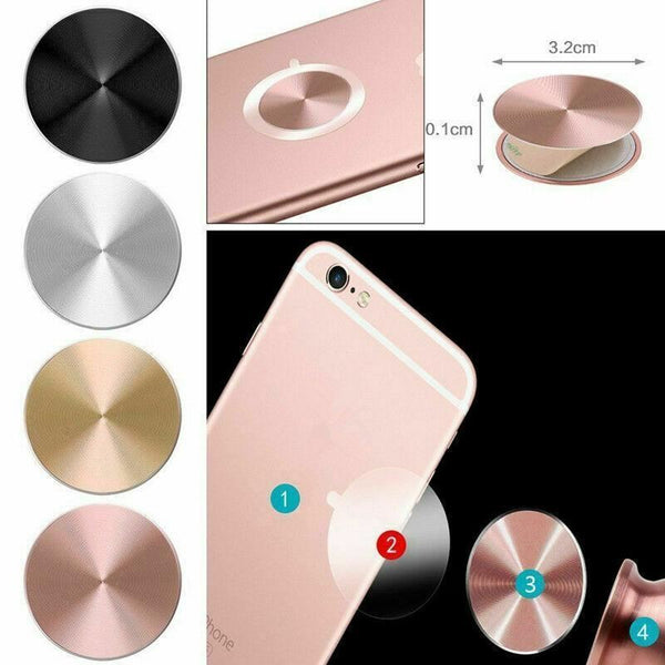 4PCS Metal Plate Magnetic Car Phone Holder Accessories Stand For Magnet Phone AU
