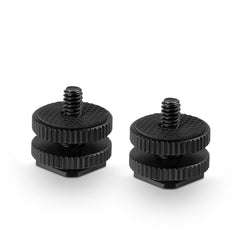 SmallRig DSLR Camera Cold Shoe Adapter - 2PCS Shoe Mount Adapter with 1/4 Screws