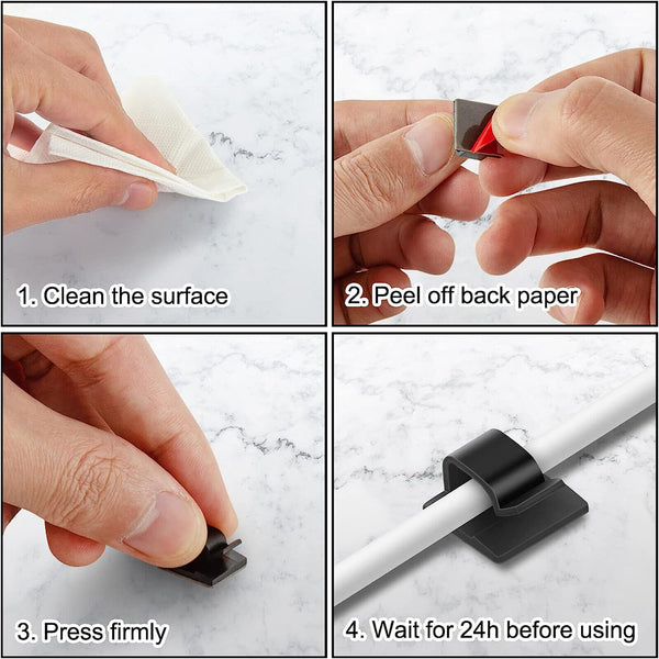 Self Adhesive Cord Organizer Cord Management Cable Clips Wire Holder Wire Clips