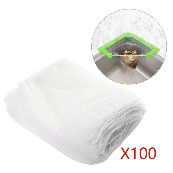 200X Kitchen Sink Hanging Net Rack Filter Net Leftovers Sink Wash Disposable Net