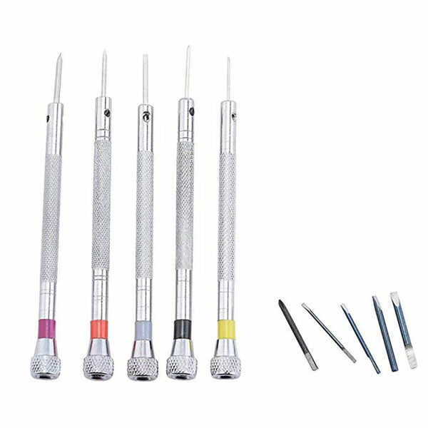 5 Pcs Precision Screwdriver Eyeglasses Watch Jewelry Watchmaker Repair Tool Set