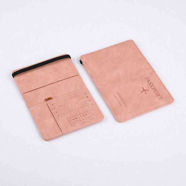 Travel Passport ID Wallet Holder Cover RFID Blocking Card Case Cover Leather