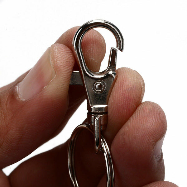 10PCS Alloy Swivel Lobster Clasp Clips Hook Key Ring Split Keychain Durable DIY