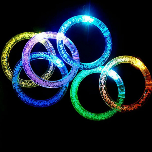 LED Bracelet Bubble Colour Changing Bangle Party Luminous Glow in the dark - Lets Party