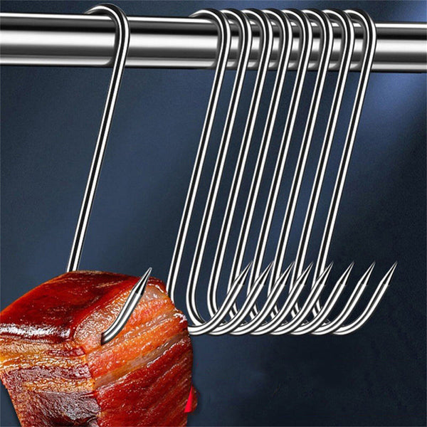 30Pcs S-Shaped Meat Hook Heavy Duty Stainless Steel Butcher Hooks Hanging Beef