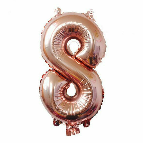 100cm Rose Gold Foil Balloon Number Helium Jumbo Balloons Wedding Party Birthday - Lets Party