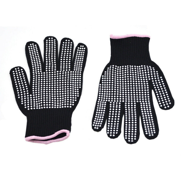 Hair Straightener Perm Curling Hairdressing Heat Resistant Protect Finger Glove - Lets Party