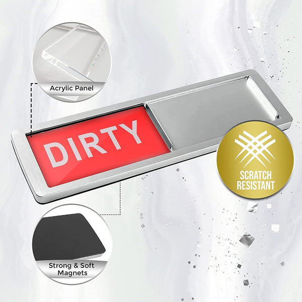 Dishwasher Clean Dirty Magnet Sticking Sign Indicator for Kitchen Dish Washer - Lets Party