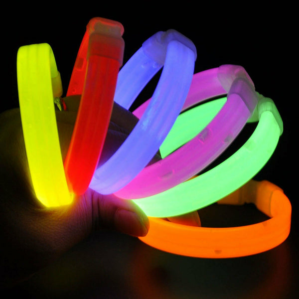 25-100Pcs Mixed Colour Glow Sticks Bracelets Party Glowsticks Glow in the dark - Lets Party