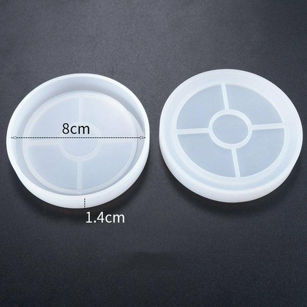 3 Styles Coaster Cup Mat Mold Silicone Mould for Craft DIY Epoxy Resin Casting - Lets Party