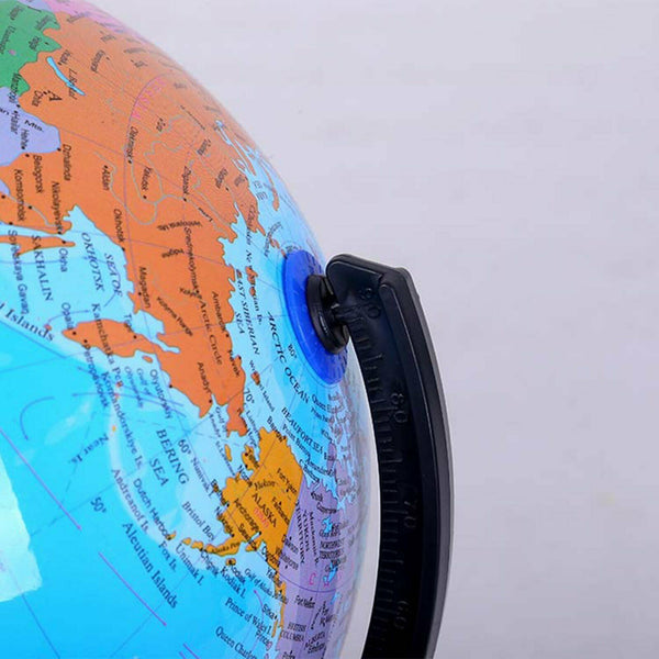 20cm Blue Ocean World Globe Map With Swivel Stand Geography Table Educationa Toy - Lets Party