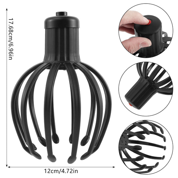 Electric Octopus Claw Scalp Massager Head Scratcher Relief Hands Therapeutic - Lets Party