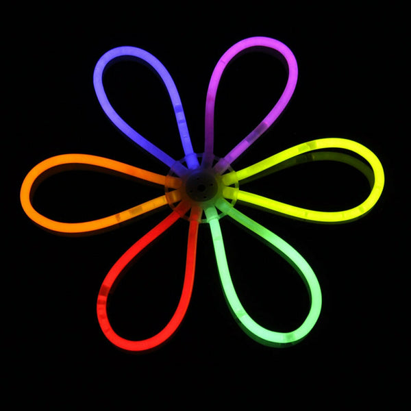 Neon Color Glow Sticks + Connector Glowsticks Party Glow In The Dark - Lets Party