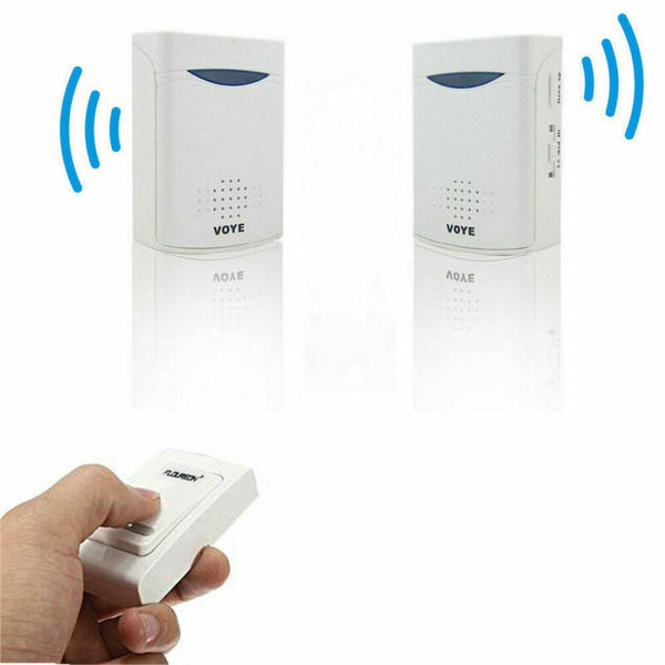 Wireless Door Bell Doorbell Set Digital Remote Control 2 Receivers 38 Chimes - Lets Party