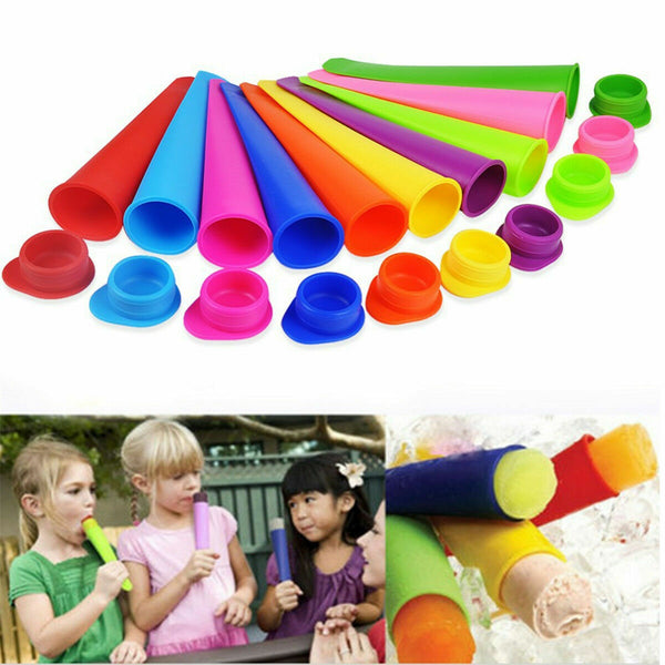 8pcs Popsicle Maker Silicone Ice Block Moulds/Ice Cream Molds/Icy Pole Jelly Pop - Lets Party