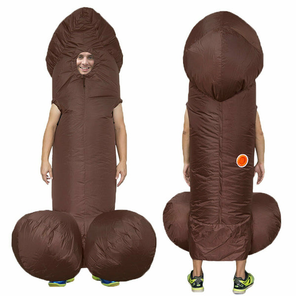 Adult Inflatable Penis Costume Willy Hen Fancy Dress Stag Night Outfit Decor Fun - Lets Party