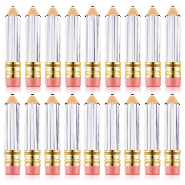 5/10/20x Empty Lip Gloss Tube Container Pencil Shape Lipstick Refillable Bottle - Lets Party