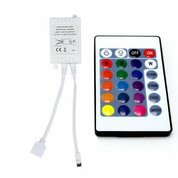 72W 24 Keys Wireless IR Remote Control Controller RGB 3528 5050 LED Light Strip - Lets Party