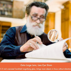 Magnifying Glass 25X – Large Handheld Reading Lens LED