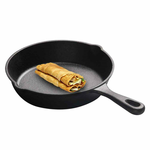 3PCS Cast Iron Skillet Fry Pan Pre Seasoned Oven Safe Cooktop &BBQ 16/20/25CM AU