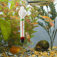 2pcs Floating Aquarium Vertical Thermometer Fish Tank Glass Temperature Meter AU