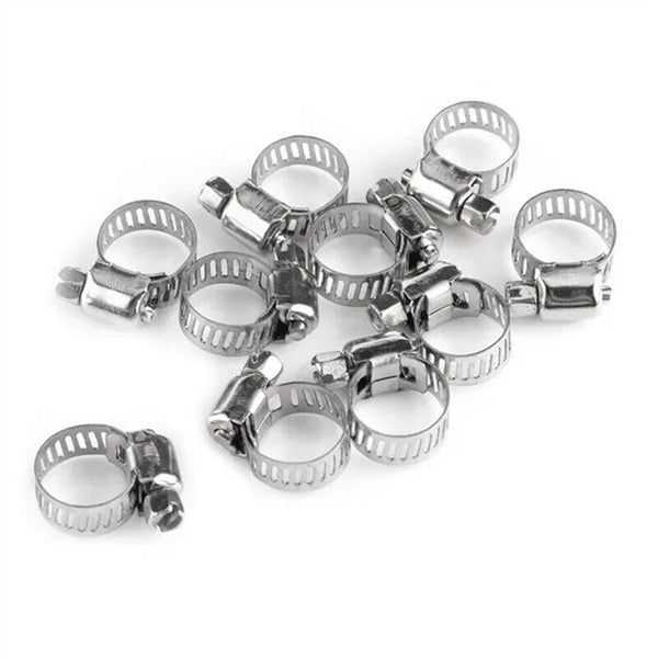 15/30X 18-32mm Hose Clamps Clip 304 Stainless Steel Adjustable Spring Pipe Fuel