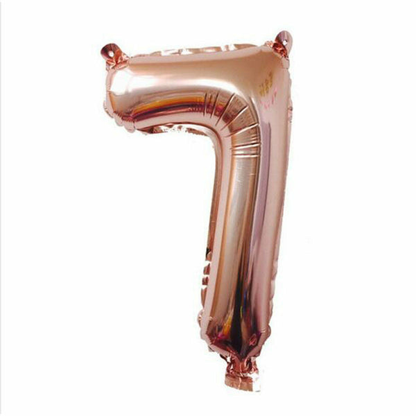 100cm Rose Gold Foil Retro Balloon Number Helium Jumbo Balloons Wedding Party