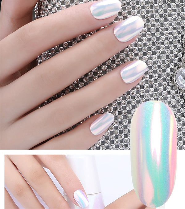 Mermaid Effect Chrome Pearl Shell Powder Glitter Dust Shimmer Pigment Nail ArtAU