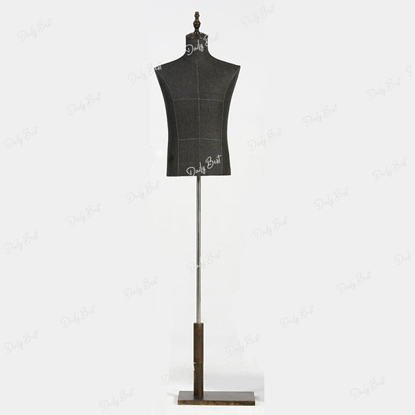 Male Mannequin Half Model Man Suit Adjustable Bracket Window Display Rack Stand