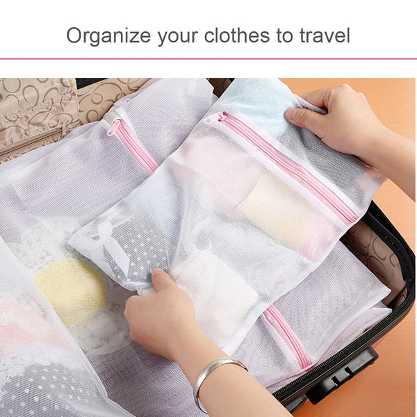 UP TO 8x Large Aid Laundry Wash Bag Washing Aid Zipper Mesh Clothes Bra Delicate