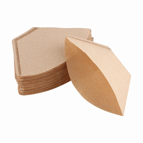 100Pcs Coffee Filter Paper Natural Unbleached Original Wooden Drip Paper AU
