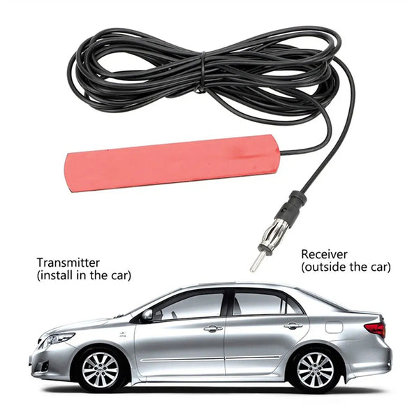 Car Radio Stereo Hidden FM AM Antenna Patch Aerial 3M For Auto SUV Vehicle Truck