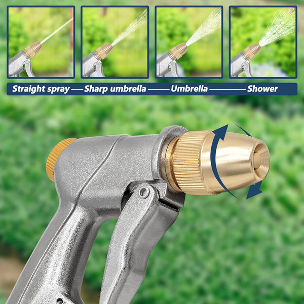 High Pressure Power Water Spray Gun Garden Hose Long Brass Nozzle For Car Washer