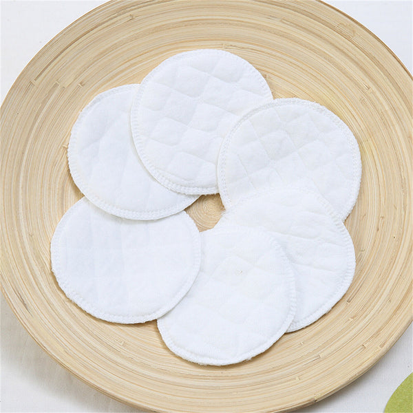 20X Bamboo Cotton Reusable Breast Pad Nursing Organic Plain Washable Pads White