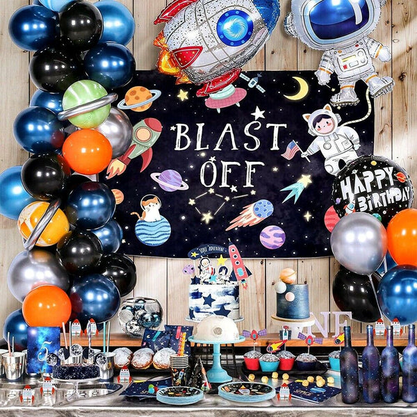 Space Astronaut Rocket Balloon Set Party Supplies Kids Birthday Decoration