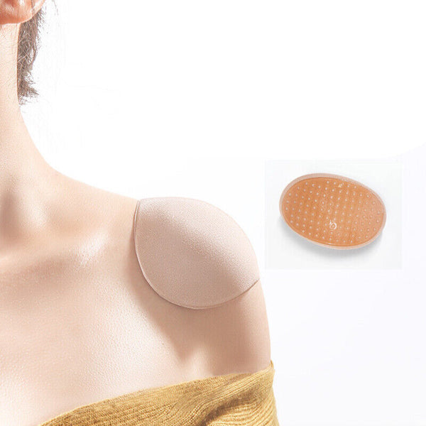 2Pcs Soft Anti-Slip Invisible Shoulder Pads Naturally Increased Silicone /Sponge