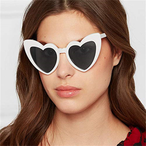 Women LOVE Heart Shaped Sunglasses Retro Gradient Color Lens Eye Glasses