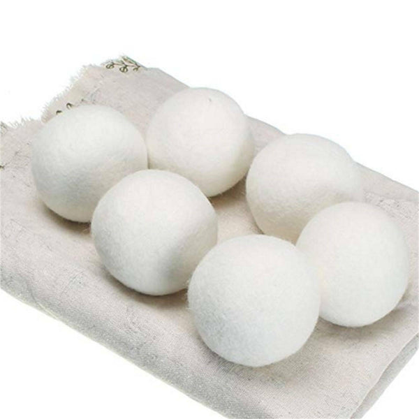 6-12Pcs Reusable Softener Natural Sheep Organic Fabric Wool Dryer Balls Laundry