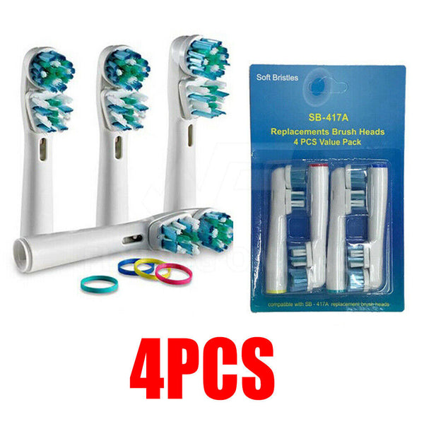 Toothbrush Heads Replacement DUAL CLEAN For Oral-B Electric Floss Flexi - Lets Party