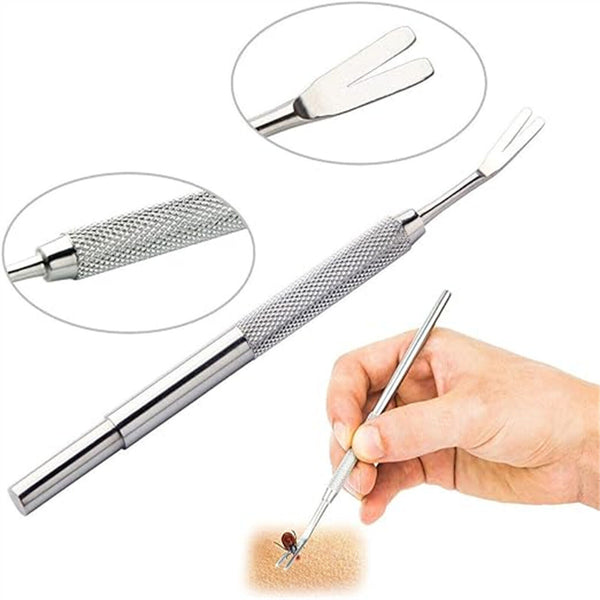 6pcs Pet Cat Dog Tick Remover Tool Stainless Steel Fleas Tweezers Clip Kit Set